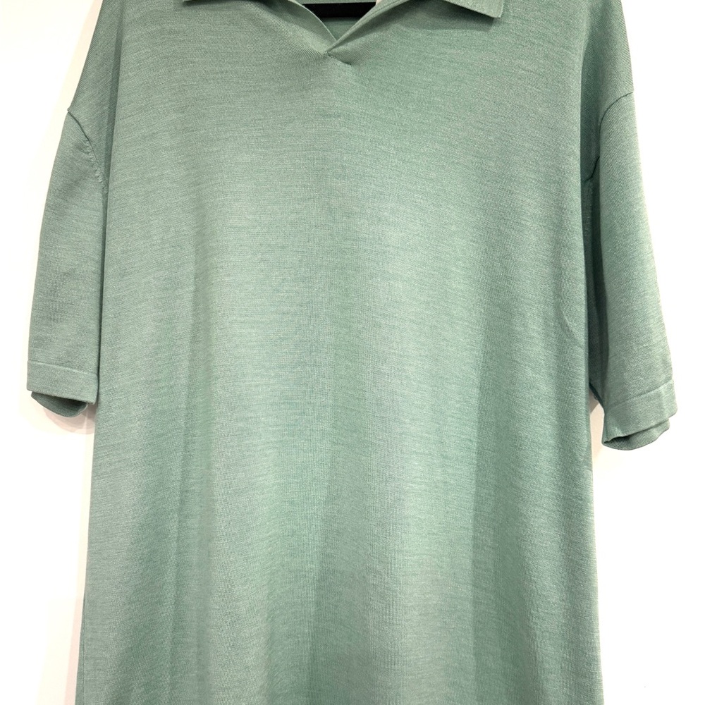 Pre-Owned – Saks Fifth Avenue – Knit Polo Shirt Green Size XXL